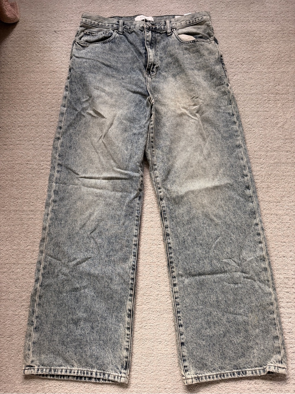 PacSun Men's Light Washed Gray Relaxed Jeans
